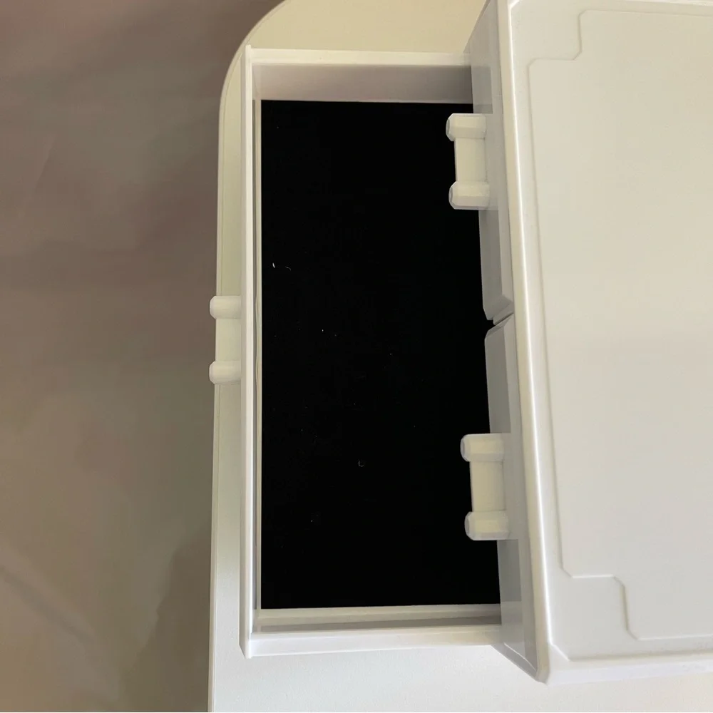 White Acrylic Multi-Drawer Cosmetic Organizer